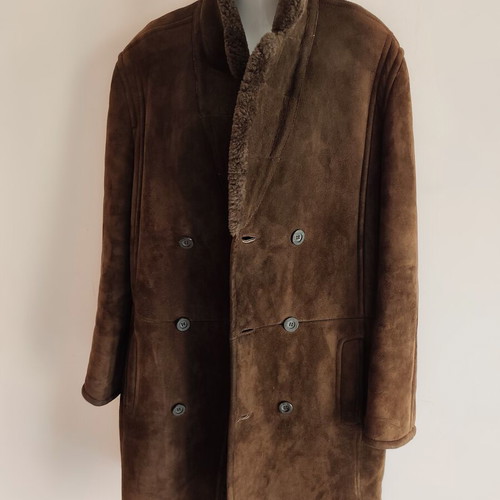 Sheepskin coat like new, warm brown, size 50, Friital Finland
