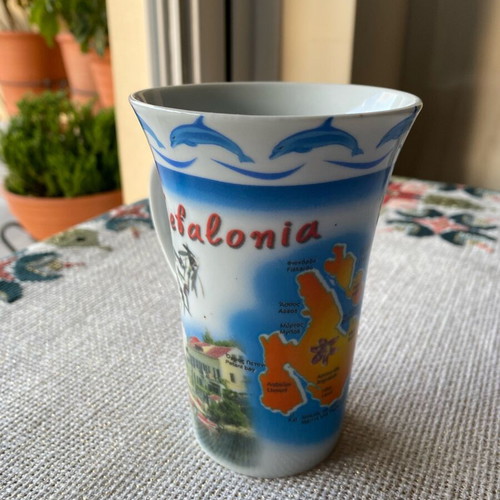 Vintage mug from beautiful Kefalonia in like-new condition