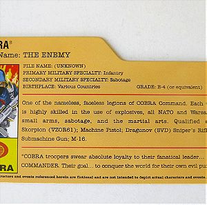 GI Joe "Cobra" Filecard (από το 25th Anniversary Box Cobra 5-pack - 2007)