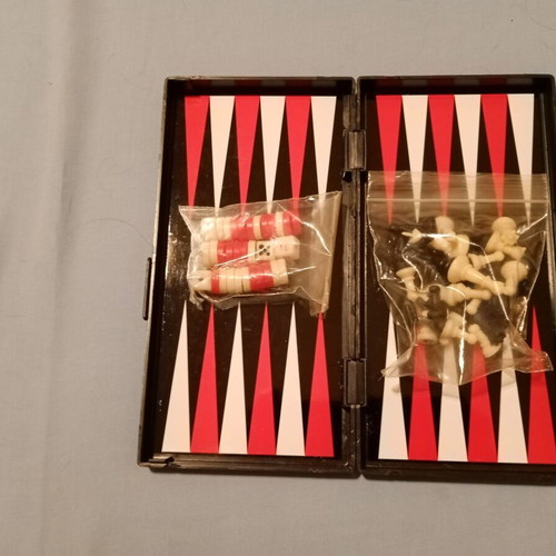 Magnetic Mini Chess Backgammon Checkers 20x20cm new