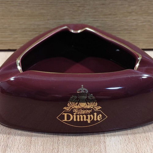 Dimple Scotch Whisky Ceramic Ashtray used, vintage promotional