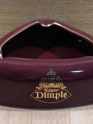 Dimple Scotch Whisky Ceramic Ashtray used, vintage promotional