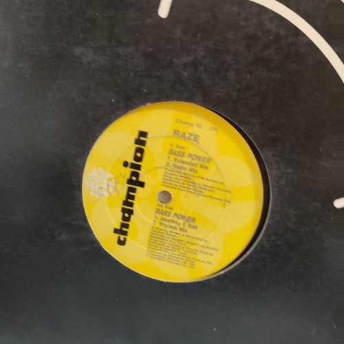 Raze Bass Power vinyl record used, electronic