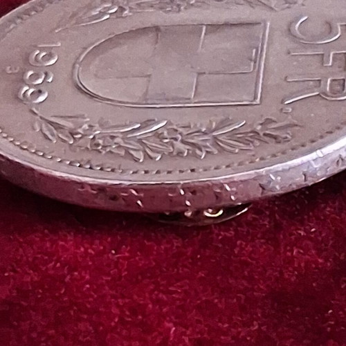 Switzerland 5 Francs 1969 B silver coin used, 835‰ silver