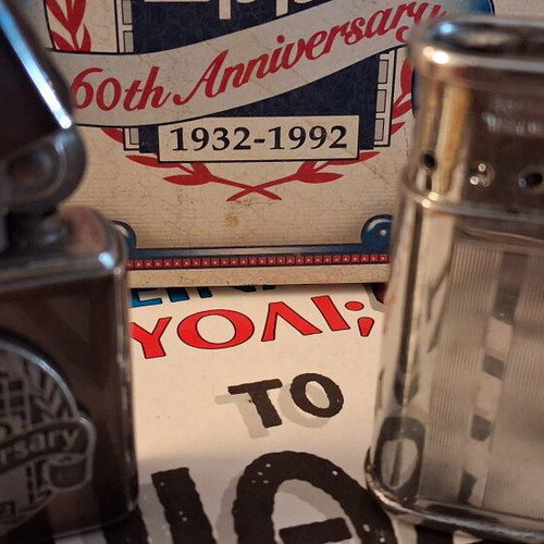 Ronson vintage lighter, Zippo and Marlboro gift set