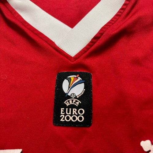 Euro 2000 Carlsberg sponsor football jersey red men's XL retro like new