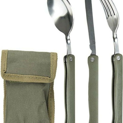 Mil-Tec Folding Cutlery Set 2 Pieces New
