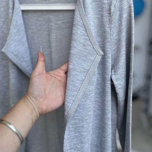 Lululemon thin cardigan with silver details, grey, size M