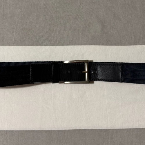 Prada men's belt fabric leather black like new
