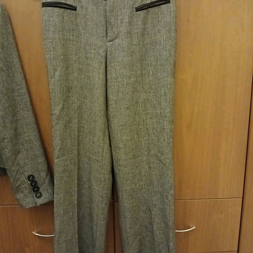 Set jacket, skirt and pants gray, size 38, like new