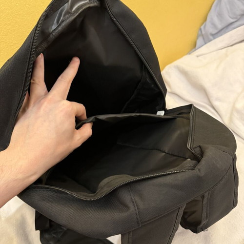 Backpack black with many pockets new