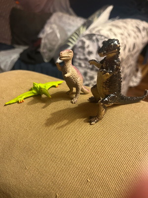 Dinosaur figures used, 1990
