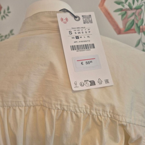 Zara semizie dress new, size S, beige