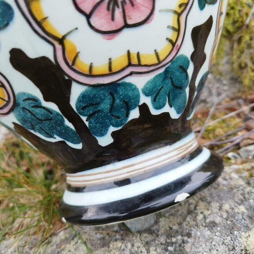Handmade ceramic container for olive oil, wine used