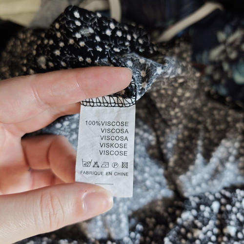 Maxi floral dress like new, 100% viscose, black and white, M/L