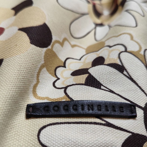 Coccinelle fabric shoulder bag like new, beige and brown