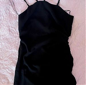 Zara maxi μαύρο φόρεμα