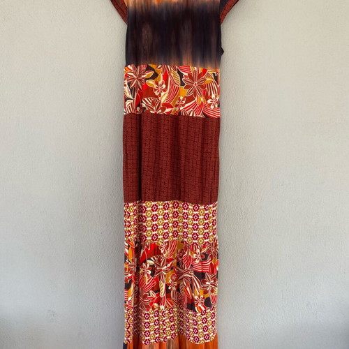 Zara long dress like new, brown orange with open bust