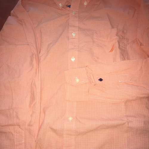 Nautica shirt L orange like new