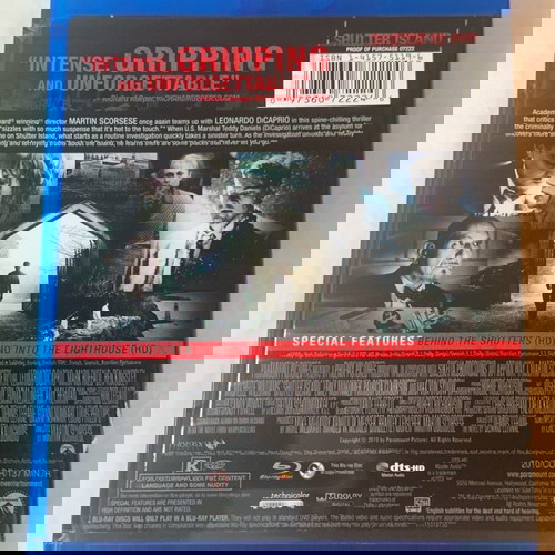 Shutter Island Blu-ray σαν καινούργιο, Region Free με υπότιτλους