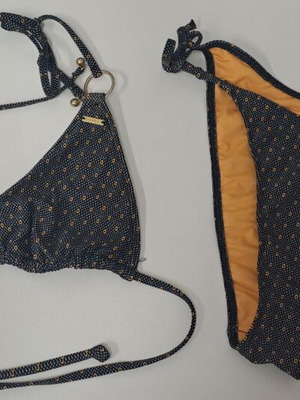 O'Neill bikini set size L like new, black and orange