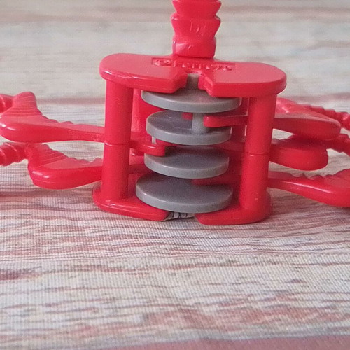 Kinder Leggy Crab figure like new with movement, 7 cm length