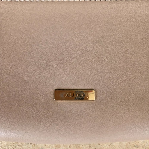 Aldo nude clutch bag used with gold-tone detail