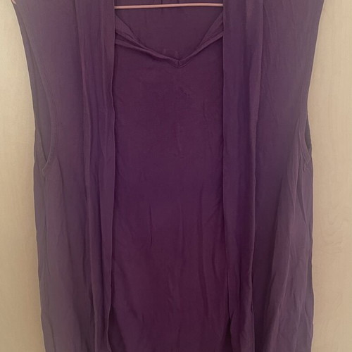 Spray sleeveless women's blouse purple size L used with imperfections