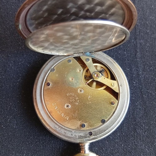 Enigma gold-plated Swiss pocket watch, mechanical