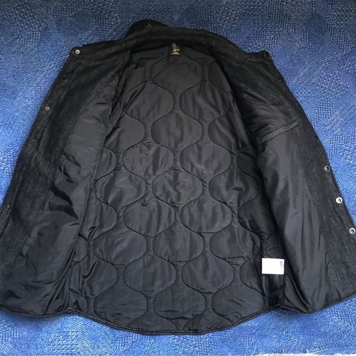 OVO Pom Pom Denim Quilted Overshirt like new, men's size M, blue