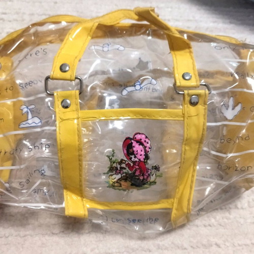 Sarah Kay 1980 bag like new, plastic with design
