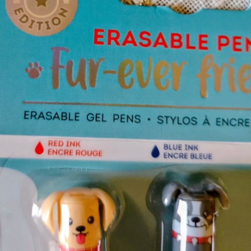 Legami Fur-Ever Friends Erasable Gel Pens new