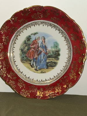 Bareuther Bavaria porcelain decorative plate Fragonard style, like new
