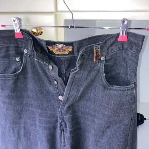 Harley Davidson vintage men's pants in charcoal gray, like new, sizes L and M