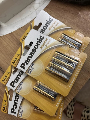 Panasonic AAA batteries new, 4 packs of 4 pieces