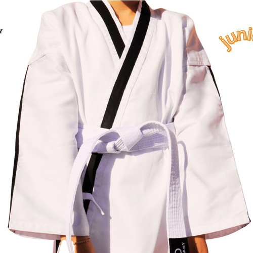 Legendary Karate Set with White Jacket and Black Stripe