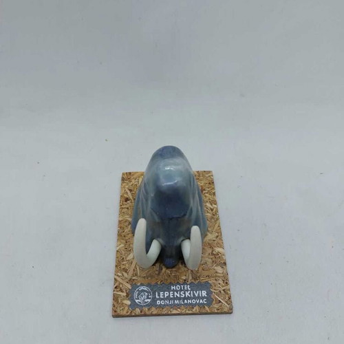 Vintage tabletop decorative mammoth souvenir used from hotel in Serbia