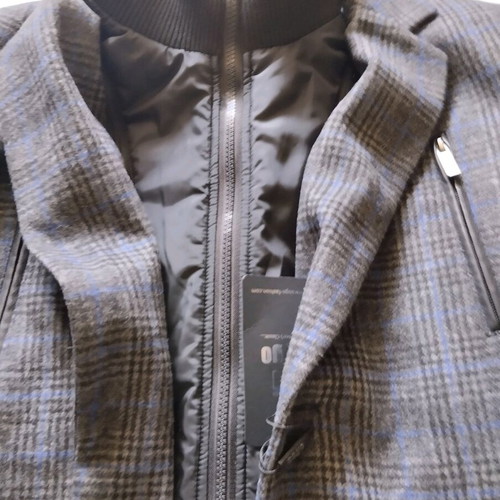 Sogo Italian wool men's coat with removable double collar