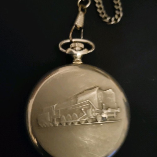 Molnija vintage pocket watch used, stainless steel