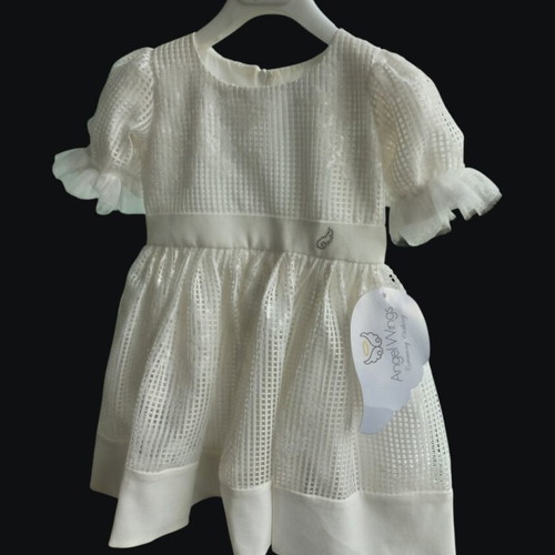 Angel Wings baptism dress 18 months, sequins, tulle with ribbon