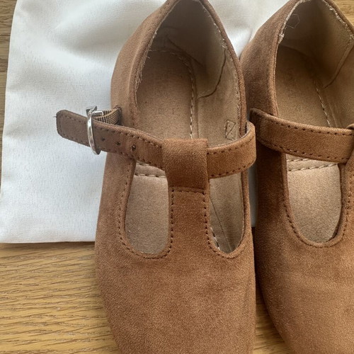 Zara ballerina shoes brown with strap size 27