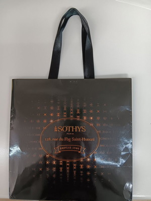 Sothys gift bag like new, glossy cardboard with fabric handles