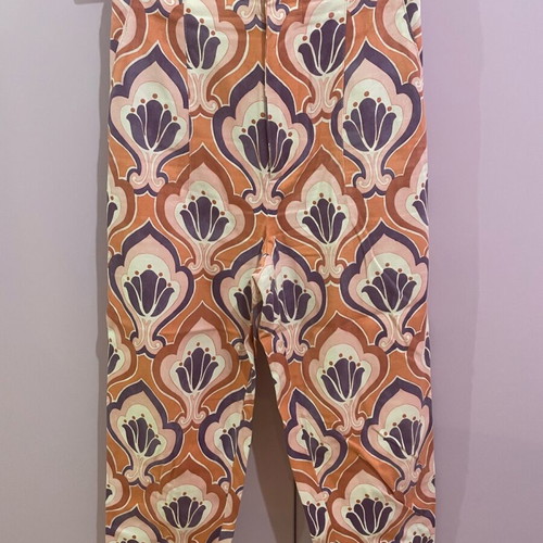 Zara high-waisted chino pants like new, multicolor pink-purple