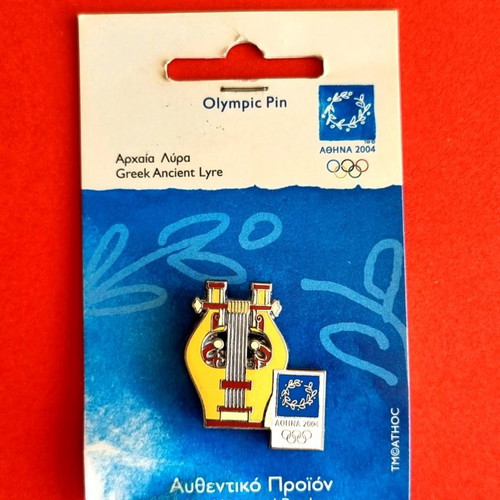Olympic pin set Athens 2004 used, pack of 4