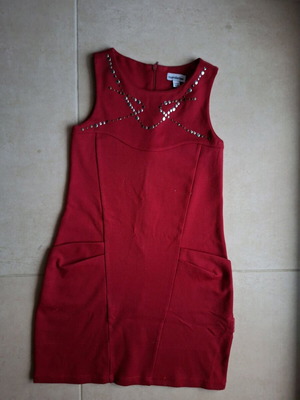 Mandarino dress used, sleeveless, red, size 140 cm