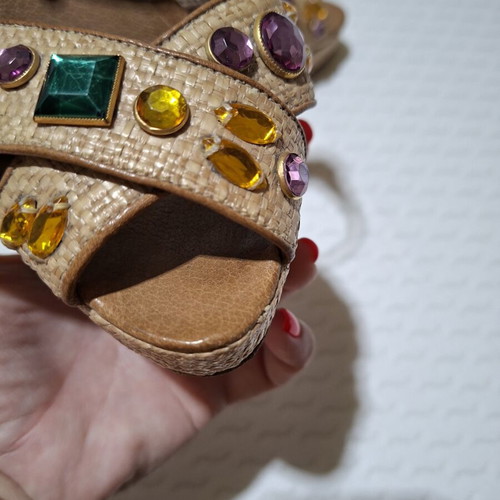 DKNY platform shoes used, size 37-37.5, multicolor