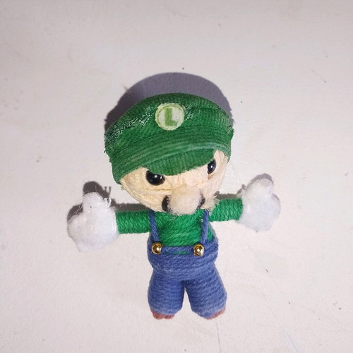 Luigi knitted figure used