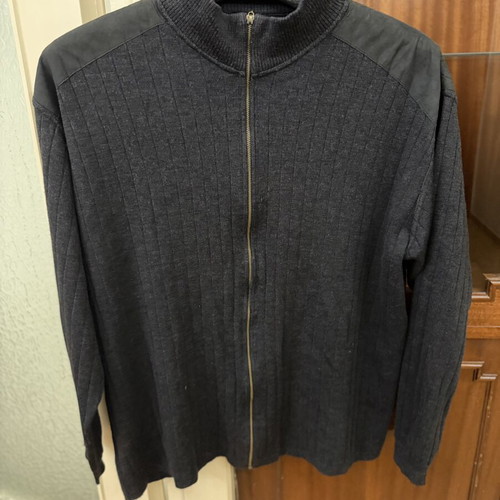 Men's pullover sweater, grey, XXL-3XL