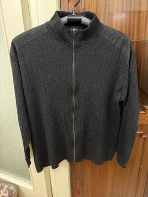 Men's pullover sweater, grey, XXL-3XL