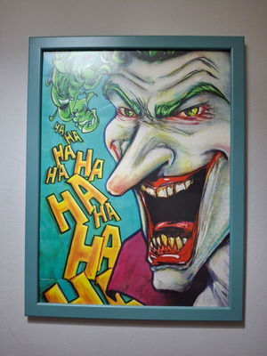 Joker print with frame like new